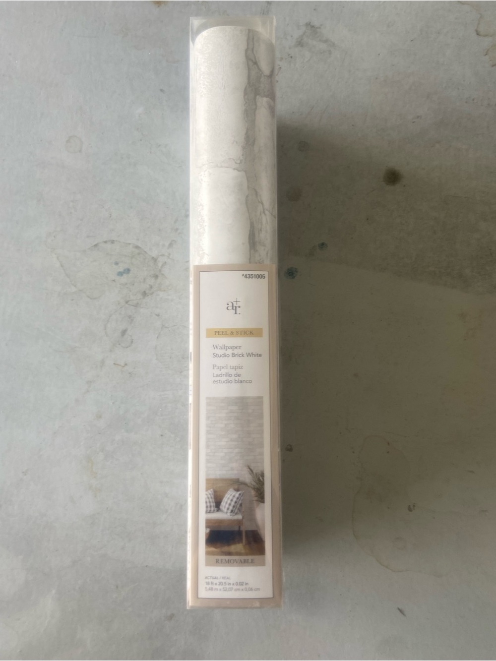a&f Studio Brick White Peel & Stick Wallpaper - White